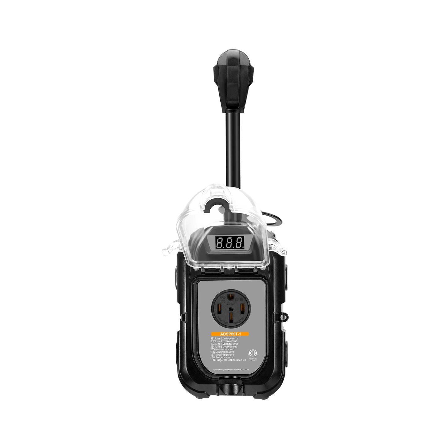 TrekPower 50Amp RV Surge Protector with Waterproof Cover and Auto Shut