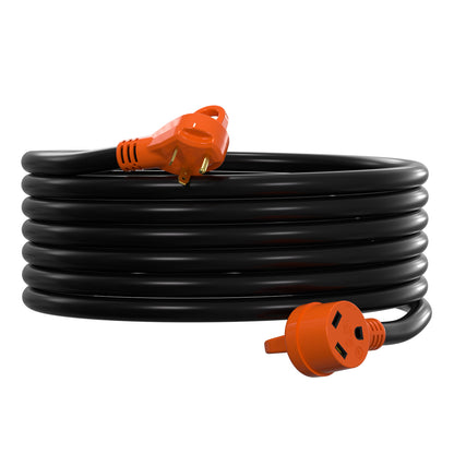 TrekPower 30 Amp 25 ft RV Extension Cord Heavy Duty with LED Power Indicator