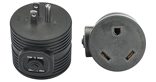 15 Amp Male to 30 Amp Female Electrical Adapter