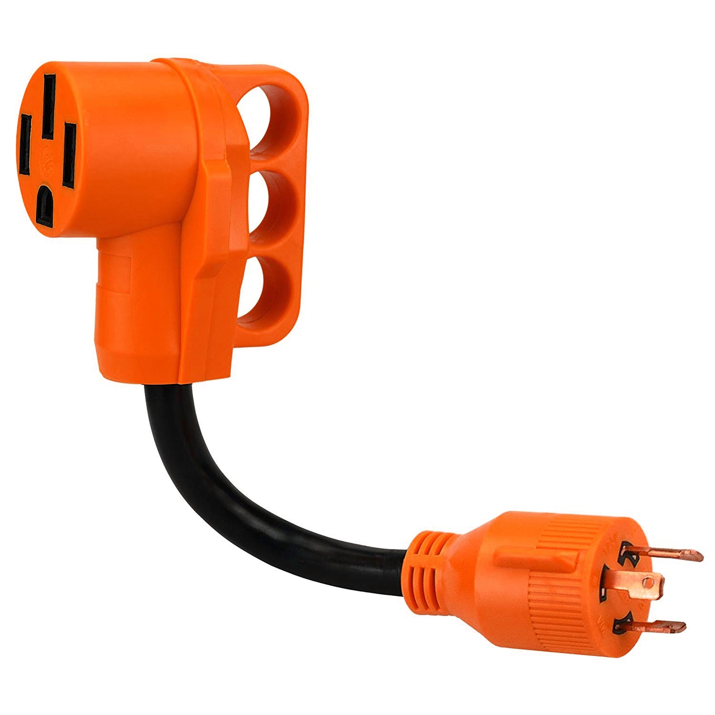 TrekPower 30 Amp to 50 Amp RV Generator Adapter Cord, NEMA L5-30P Male to 14-50R Female