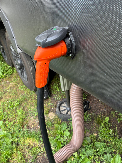 TrekPower 50 Amp 25 ft Twist Lock RV Extension Cord with 90° Handle Grip & Reverse Polarity Indicator