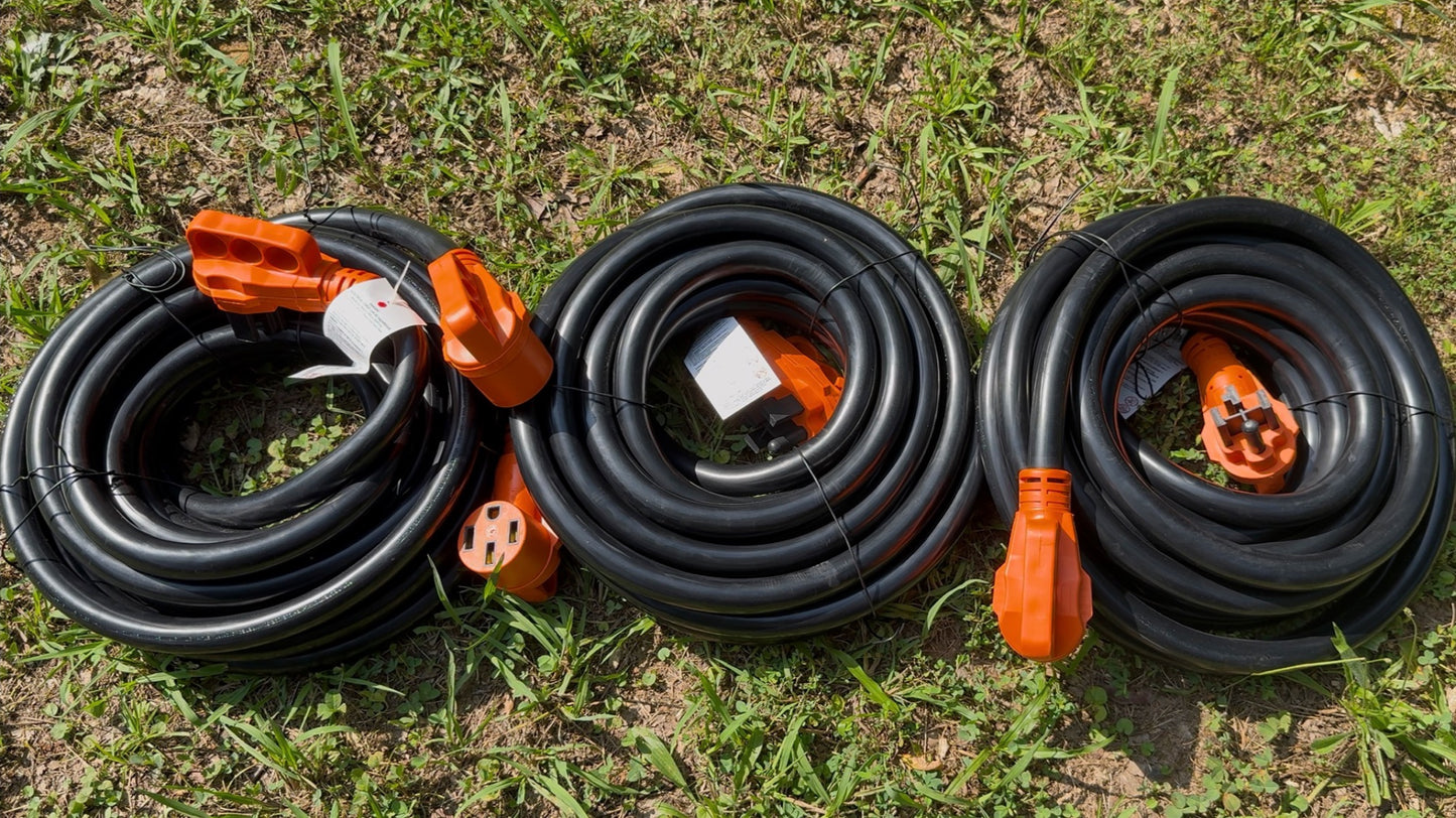 50 Amp 100 ft RV Extension Cord Kit (3 × 36 ft)