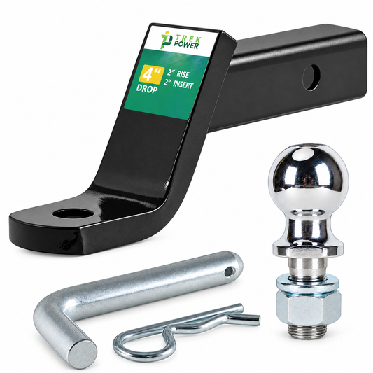 TrekPower 4-Inch Drop Ball Mount Kit with 2-Inch Hitch Ball & Pin