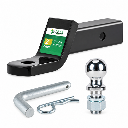 TrekPower 2-Inch Drop Ball Mount Kit with 2-Inch Hitch Ball & Pin