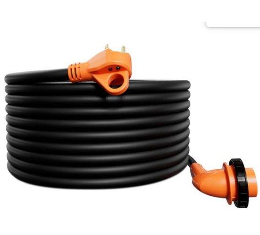 25FT extension cord. 30 AMP.125 volts. ETL Approved. orange