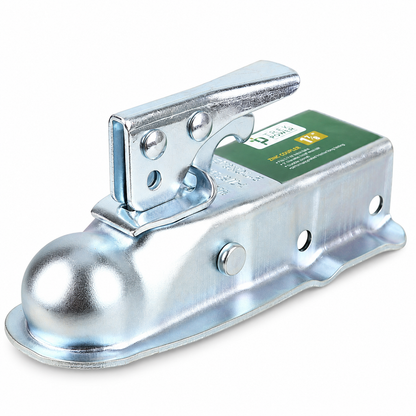 TrekPower Straight Tongue Trailer Coupler for 1-7/8" Ball, 2" Channel, 2,000 lb