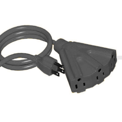 3 Conductor SJTW Multi-tap Outdoor Extension Cords Flabellate