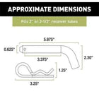 TrekPower 5/8-Inch Trailer Hitch Pin with Clip – 1 Pack