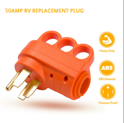 TrekPower 50 Amp RV Male and Female Plug Replacement Set