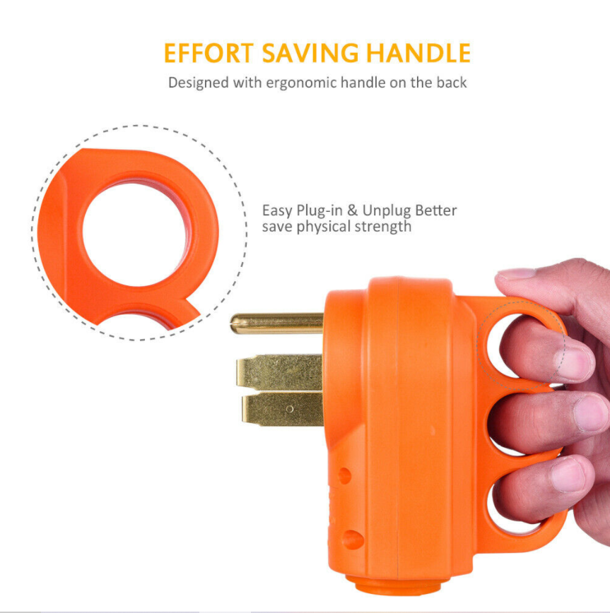 TrekPower 50 Amp RV Male and Female Plug Replacement Set