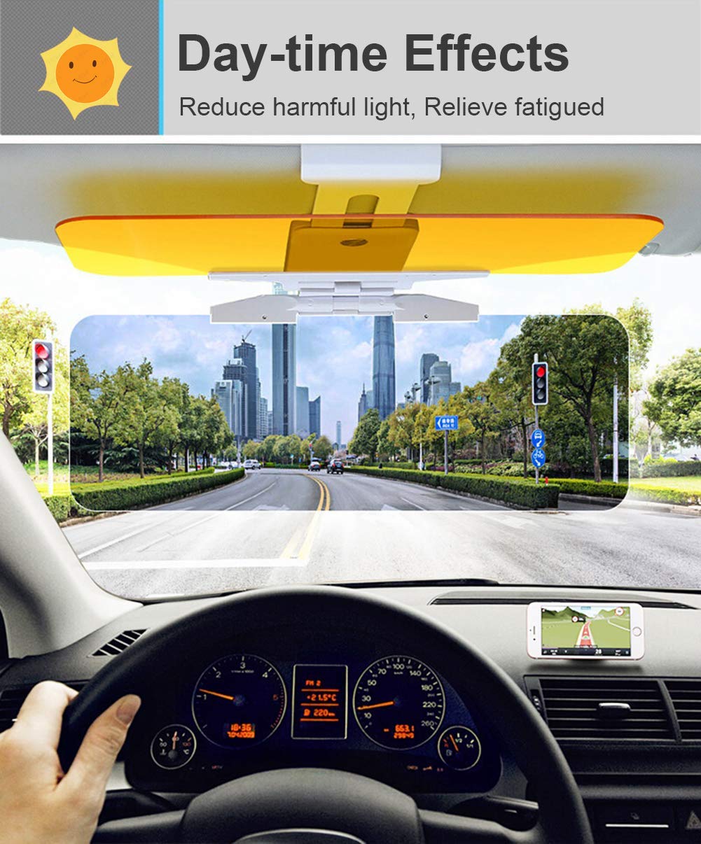 Trek power Car Sun Visor with easy button Anti-Dazzle Windshield Driving Visor Goggles Shield Sunshade 