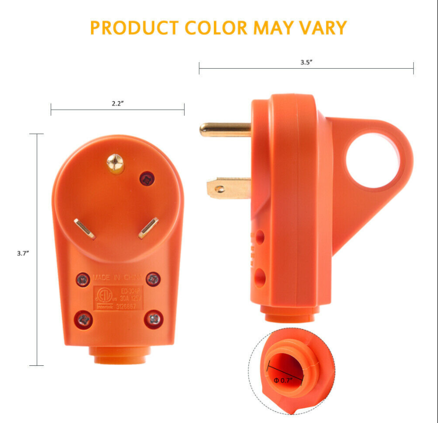 30 amp rv plug replacement size
