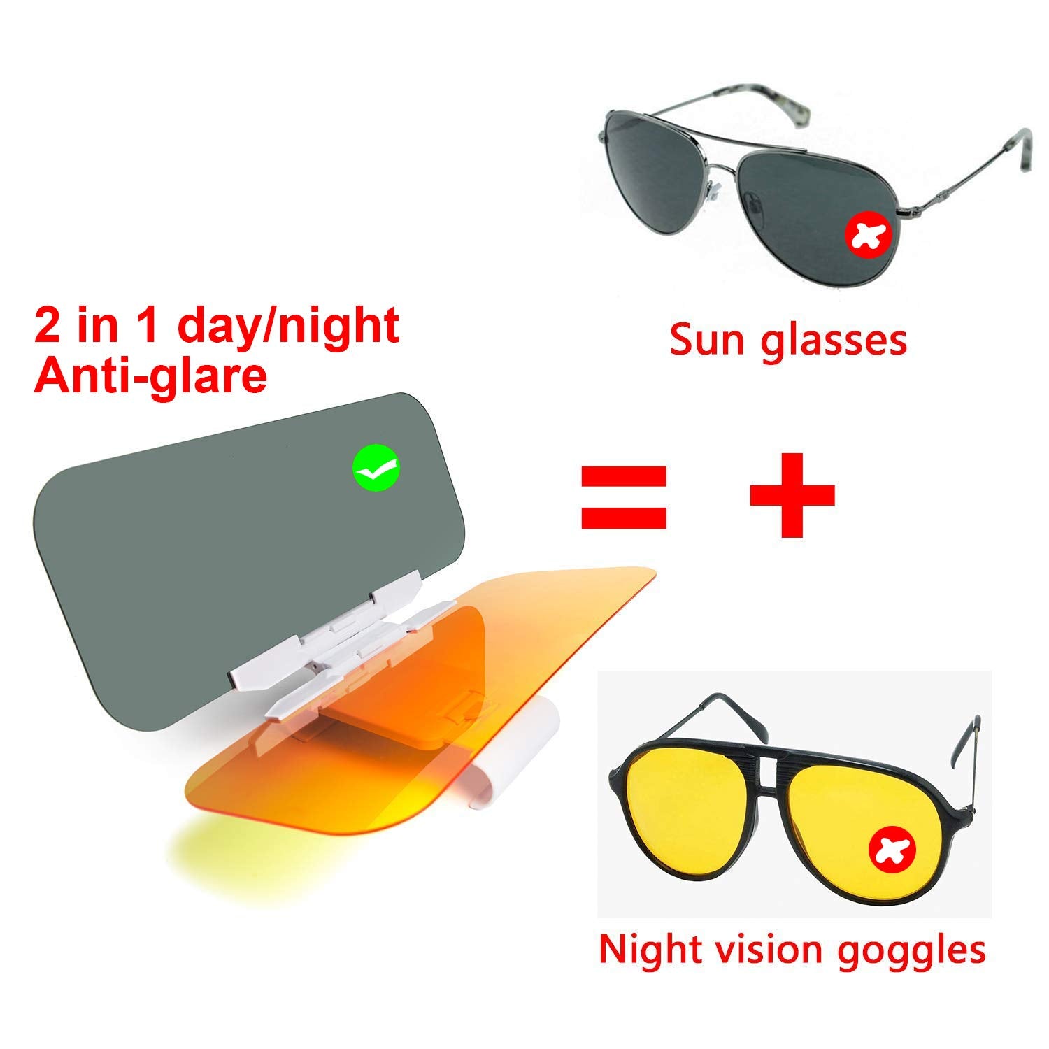 Trek power Car Sun Visor with easy button Anti with glasses