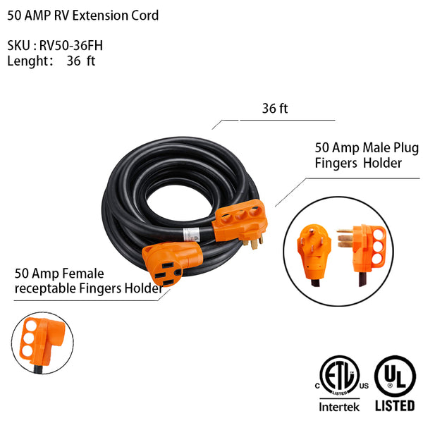 50 Amp Rv Power Cord 30 Foot With Loose End – trekpower