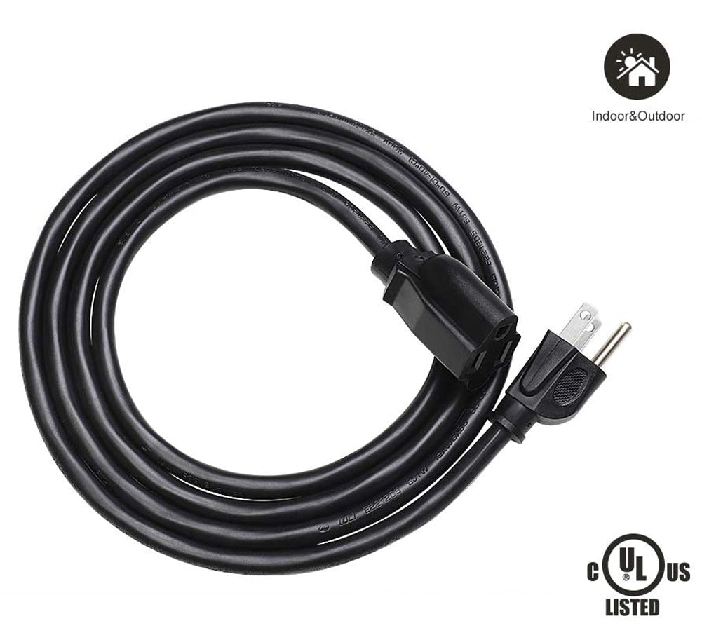 10 ft Outdoor Extension Cord  16/3AWG Black (07160V) 20ft/50ft Trekpower