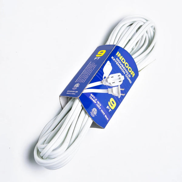 Household extension cord 2 Conductor 16/2AWG 13AMPS WHITE 