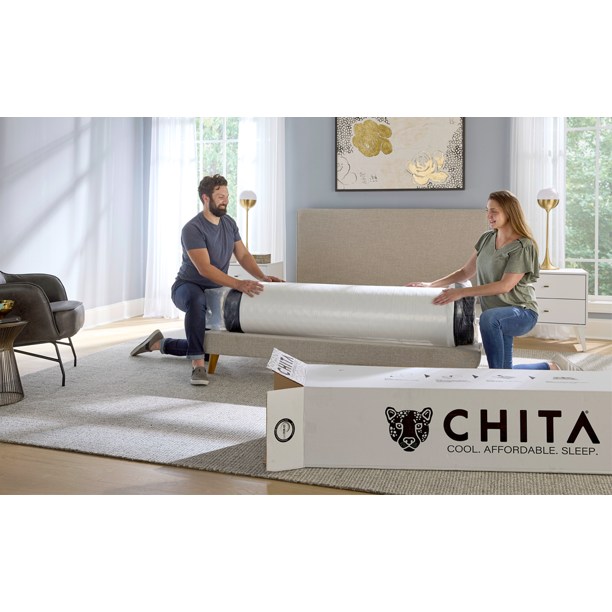 CHITA 12 Inch Memory Foam Mattress / CertiPUR-US Certified / Bed-in-a-Box / Medium Firmness/ Pressure Relieving,Queen Size,80"x60"+12"