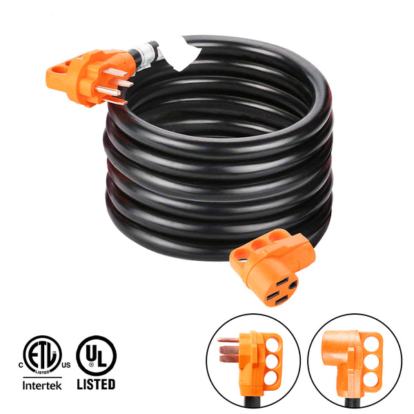 72 ft 50 amp RV extension cord with Finger Holder