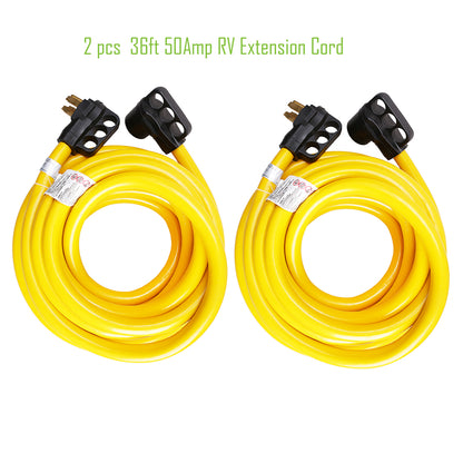 75 ft 50 amp rv extension cord yellow