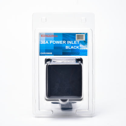 TrekPower 30A twist Lock RV Power Inlet black-packaging