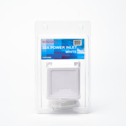 TrekPower RV power inlet - WHITE RV065-packaging