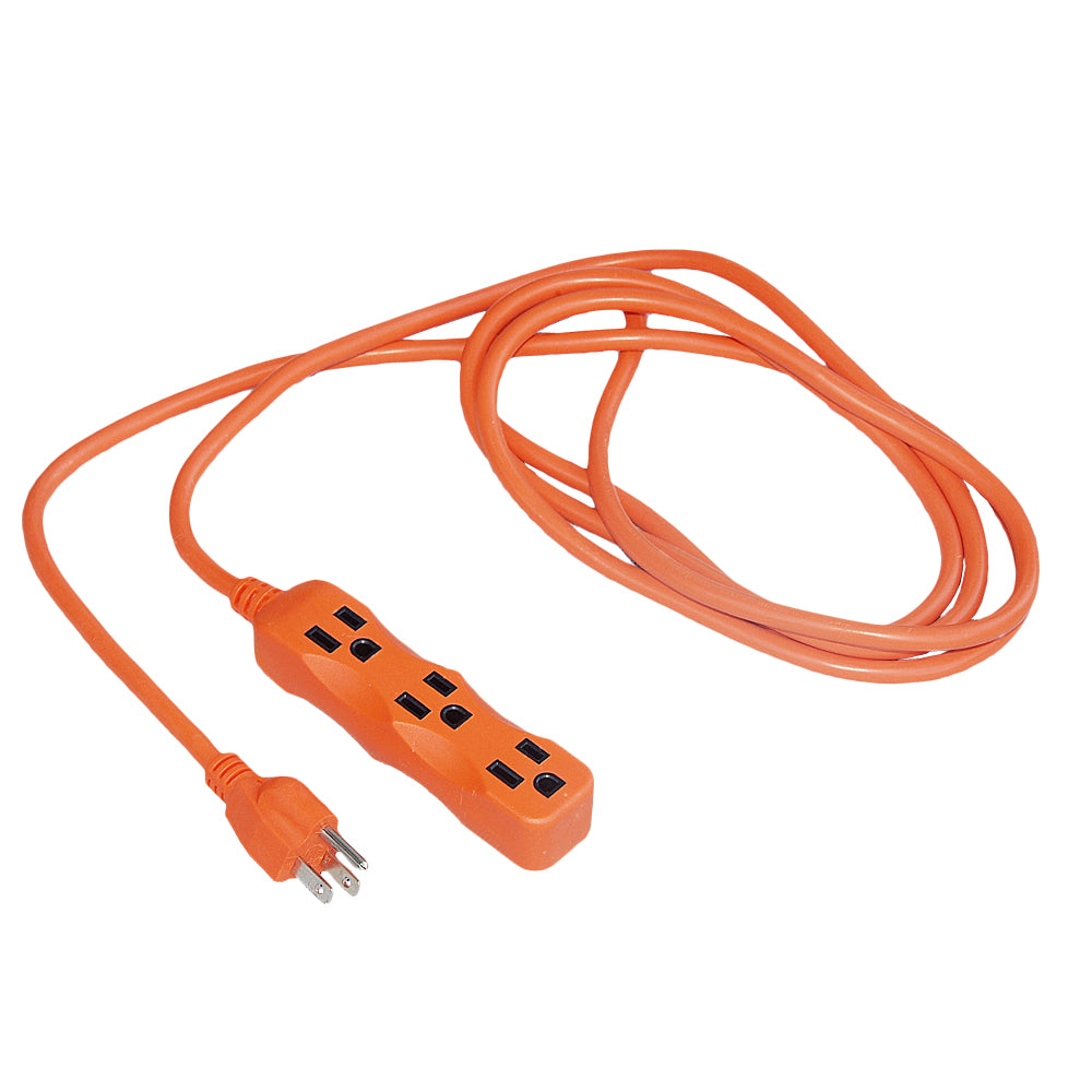 Trekpower Outdoor Extension Cords 3 Outlet Straight