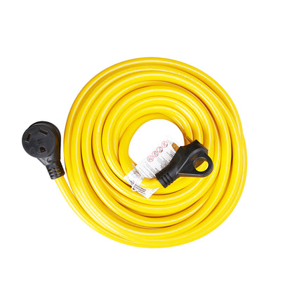 TrekPower 30Amp 3 Wire RV Extension Cord With Finger Grip-yellow